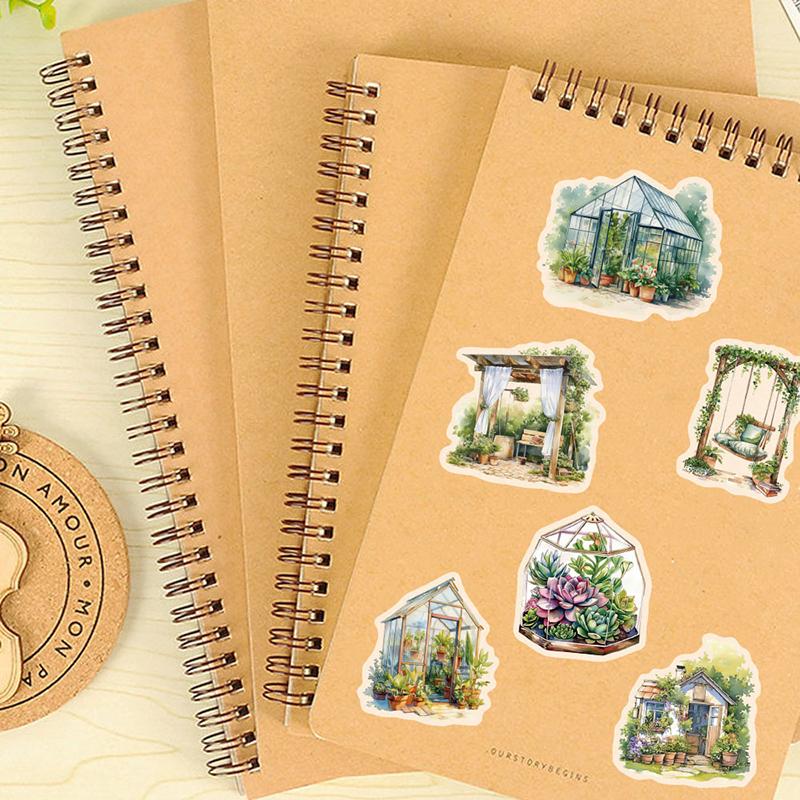 50 шт. Стикеры Мультяшные Цветочные Поля и Домики для DIY Скрапбукинга, Гитары, Сноуборда, Мотоцикла, Чемодана, Питомца