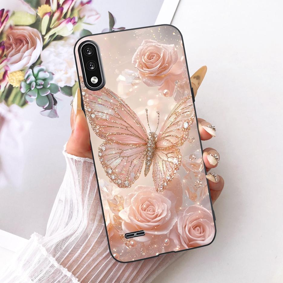 For LG K22 Case LM-K200 LMK200B Luxury Butterfly Tree Painted Cover Soft Silicone Phone Case For LG K22 K 22 LGK22 Fundas Bumper