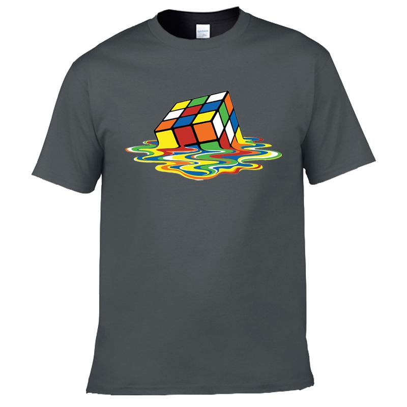 Летняя хлопковая футболка с принтом кубика Рубика, забавная хипстерская графическая футболка, топ унисекс для мужчин с коротким рукавом, классные футболки