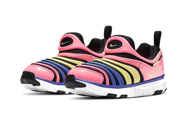 Nike Dynamo Свободные Удобные и Модные Устойчивые к истиранию Низкие Детские Lifestyle Кроссовки Розовые Синие Желтые 343738-025