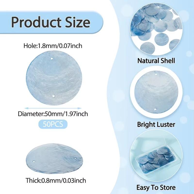 5 см DIY Белый Капиз Ракушка с двумя отверстиями Морская ракушка Массовые ракушки Капиз для декора DIY Музыка ветра и поделки Ювелирные аксессуары