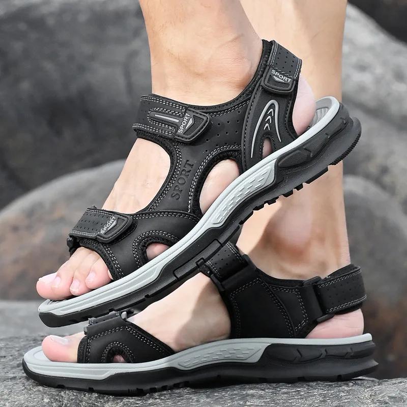Летние мужские сандалии Повседневные удобные сандалии Новые дизайнерские кроссовки Легкая обувь для улицы Пляжные сандалии Мужская обувь