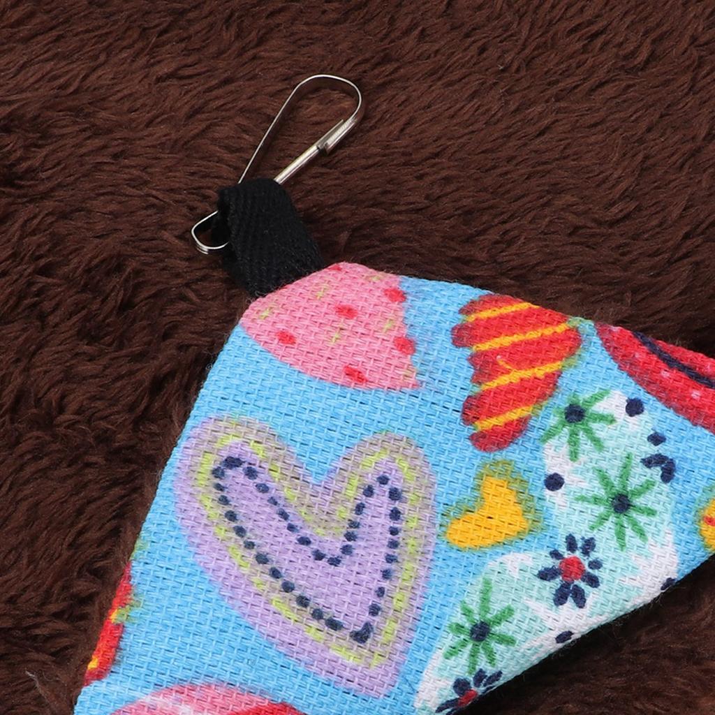 Soft Warm Pet Hamster Hammock Hanging Bed Pet Blanket for Small Animals(Peach Heart L)