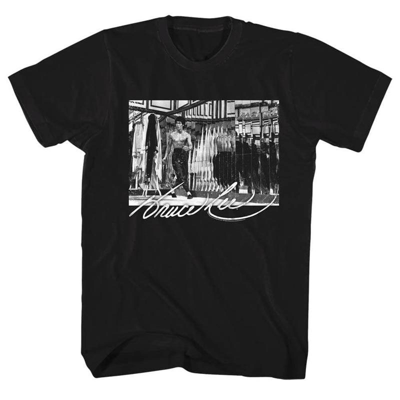 Bruce Lee Wall of Mirrors Unisex T-Shirt Graphic Tee