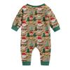 Matching Family Christmas Print Flannel Homewear Set Long-Sleeve Top And Pants