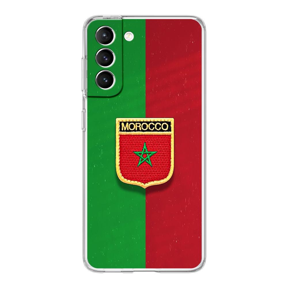 Флаг Марокко Maroc Марокко Паспорт Чехол для телефона для Samsung Galaxy S25 S24 Plus S23 FE S22 S21 S20 Ultra 5G S10 S10E Прозрачный чехол