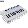 M-VAVE SMK-25 II MIDI-пэдовый контроллер-клавиатура USB Mini, 25 клавиш, 16 RGB пэдов для ударных, 8 ручек, для музыкального продакшена, ПО в комплекте
