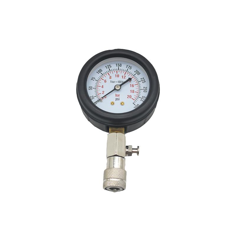 Motorcycle Car Engine Compression Meter With M10 M12 M14 M18 Adapter 0-300 Psi Pressure Gauge Cylinder Tester Kit