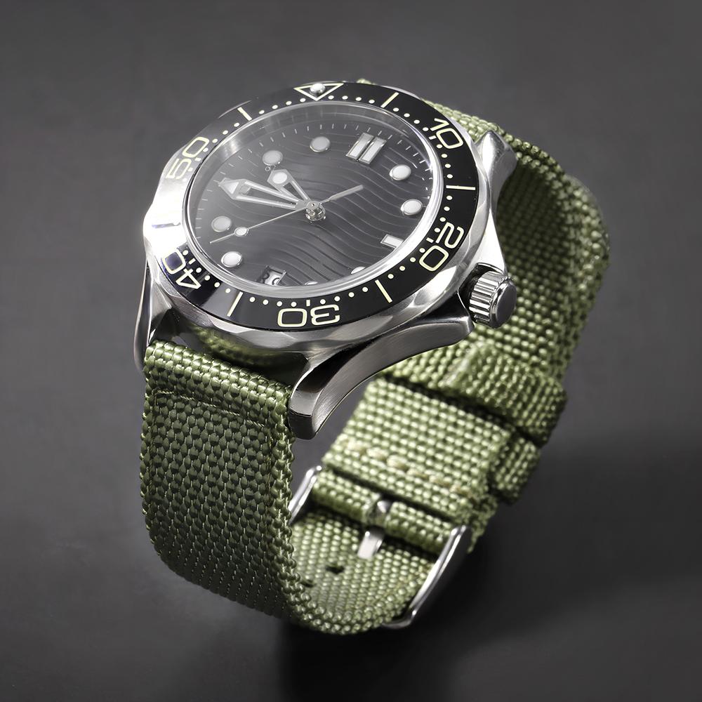 Оригинальный ремешок для часов Премиум Двусторонний Парусина Нейлон Быстросъемный для Casio Браслет 18мм 20мм 22мм 24мм Спортивный наручный ремень