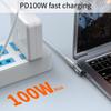 Адаптер USB C на USB C, 90 градусов, адаптер USB C «мама» на USB «папа», 40 Гбит/с, синхронизация данных, адаптер для быстрой зарядки 100 Вт для ПК