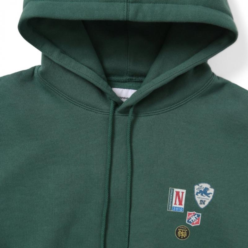 Это никогда не будет Pins Hoodie Темно-зеленый