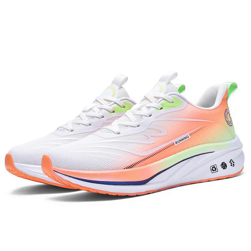 Spring New Ultra-light Carbon Board Sneakers Large Size Shock-absorbing Breathable Running Shoes Racing Sports Soft-soled Men's Shoes