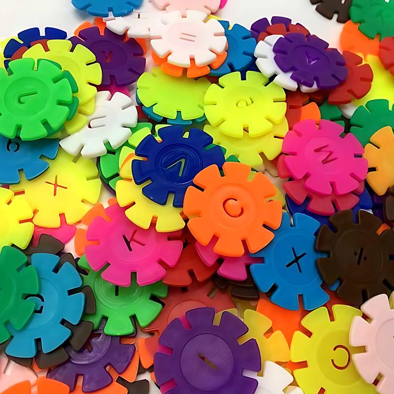 60/100/200 шт. Блок-конструктор «Снежинка» Сделай сам Пластиковый блок «Снежинка» Распознавание цвета Координация рук и глаз Награда за класс Подарок ZYF