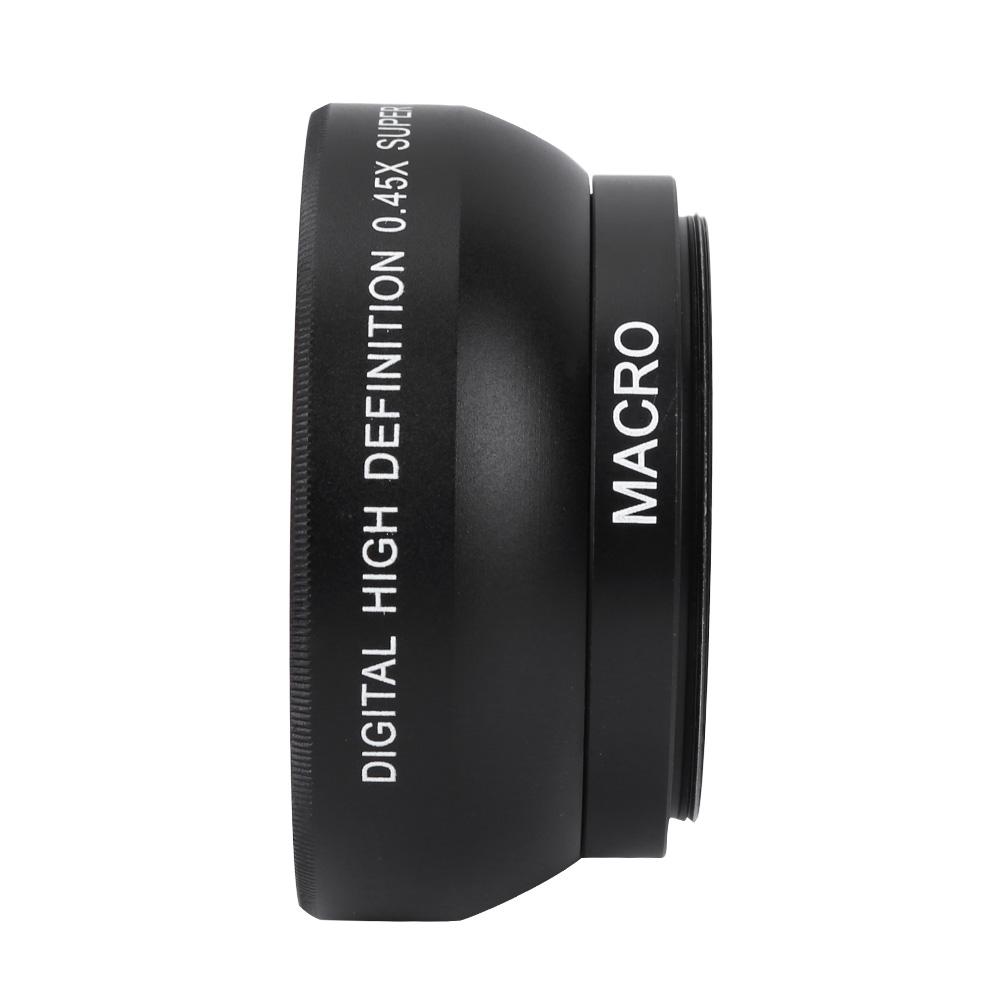 0.45X Magnification High Definition Wide Angle Lens for 49mm Mount Camera