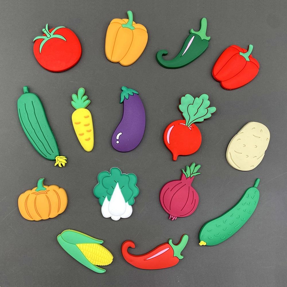 Набор магнитов на холодильник из ПВХ для декора холодильника, магниты с героями мультфильмов для детей, забавная магнитная игрушка, креативные магниты с едой и фруктами