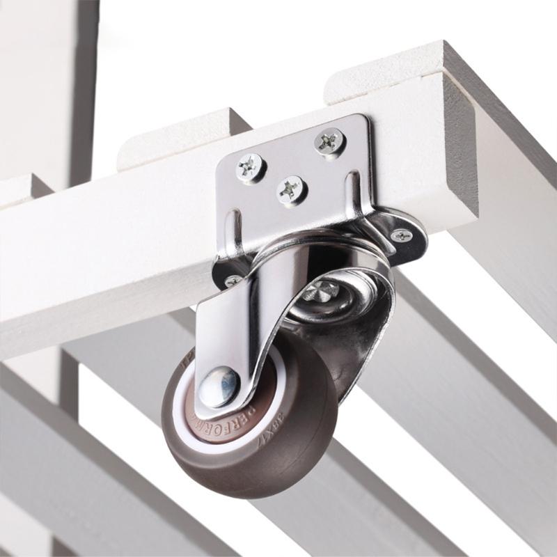 4 шт. Мебельные колесики Мягкие резиновые поворотные колеса Тихие роликовые колеса для тележки Детская кроватка Колеса кровати Бытовые