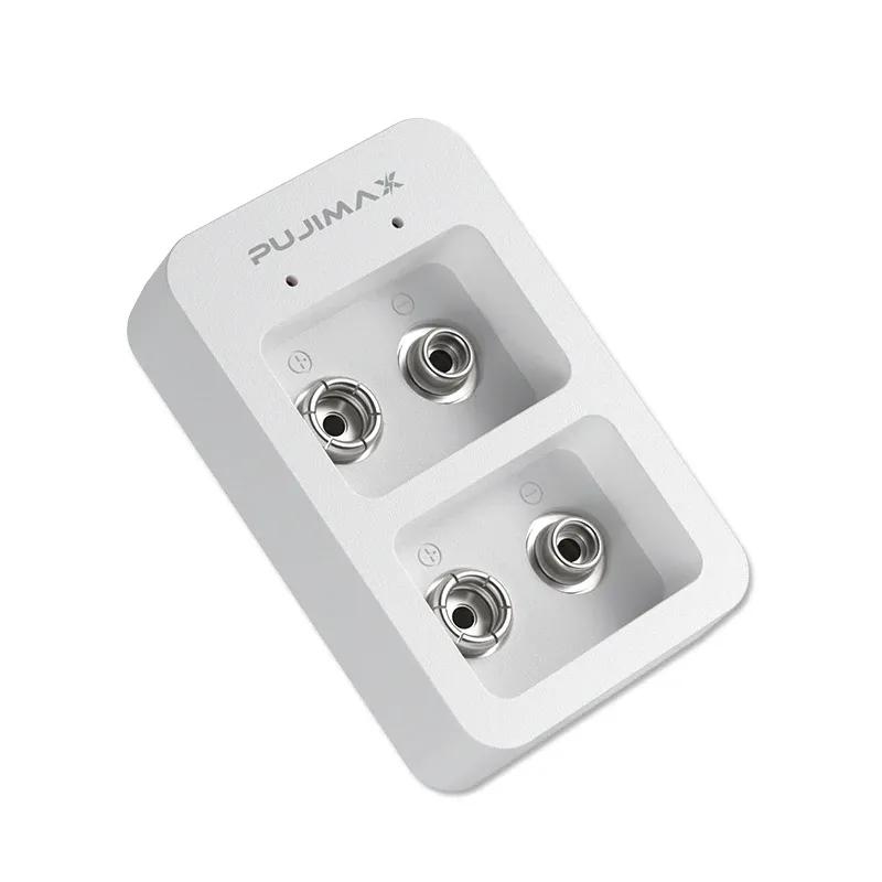 Умное быстрое зарядное устройство 2 слота 9В со светодиодными индикаторами USB-кабель для 9В Ni-MH/Ni-Cd/Li-ion аккумуляторов