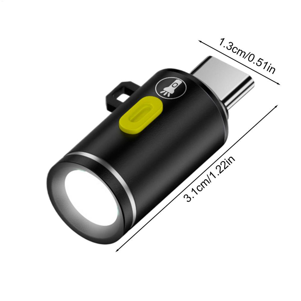 1 шт. Высокоэффективные светодиодные фонари Мини-фонарик USB C для различных сценариев, включая походы и экстренное кемпинг