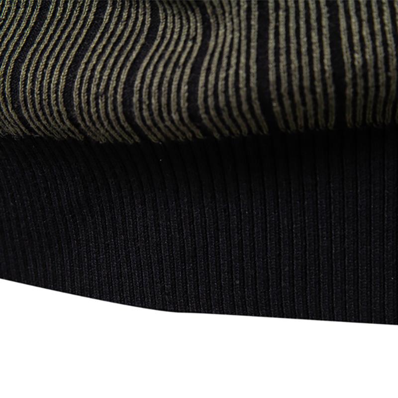 Callaway 2025 Осень и зима вышитый новый полувысокий ворот тонкий полосатый топ, модный качественный мужской свитер-пуловер