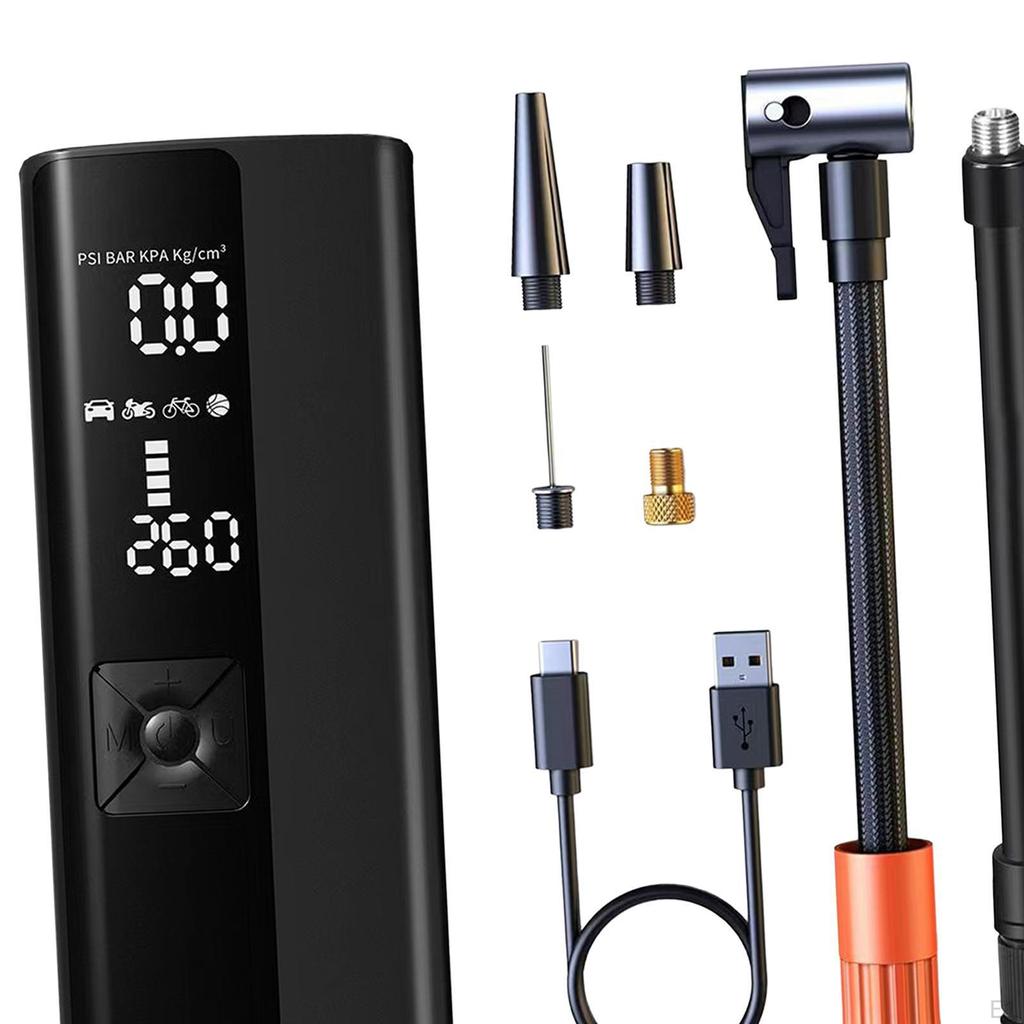 Cordless Tire Inflator Electric Pump for Balls Motorcycles