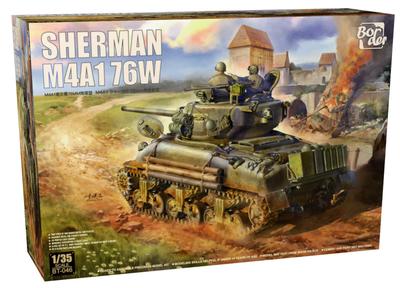 Border Model 1/35 M4A1 Шерман с 76-мм пушкой, Пластиковая модель-конструктор BT046 (танк)