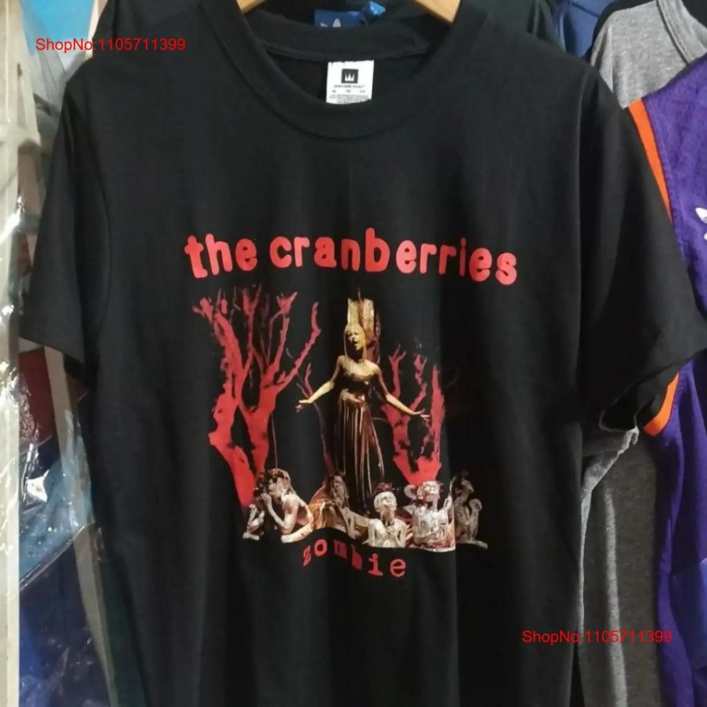 90-е Группа The Cranberries Песня Zombie Ретро Стиль Черная Футболка Nh24467 С Длинным Или Коротким Рукавом Винтажная Стирка Растягивающаяся Мужская Унисекс