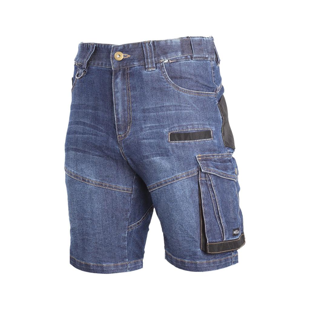 Blue Stretch Denim Shorts With Reinforcement,"",Ce,Lahti