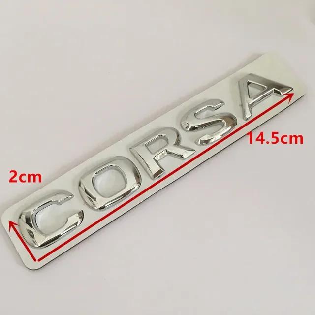 1pcs 3D ABS opel CORSA Car letter Hood Front Bonnet Grill Rear Trunk Emblem Badge Sticker Decal Styling accessories