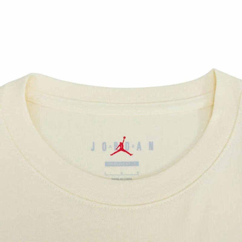Jordan Футболки Мужские Бежевые С Круглым Вырезом Умеренные FQ0359-113