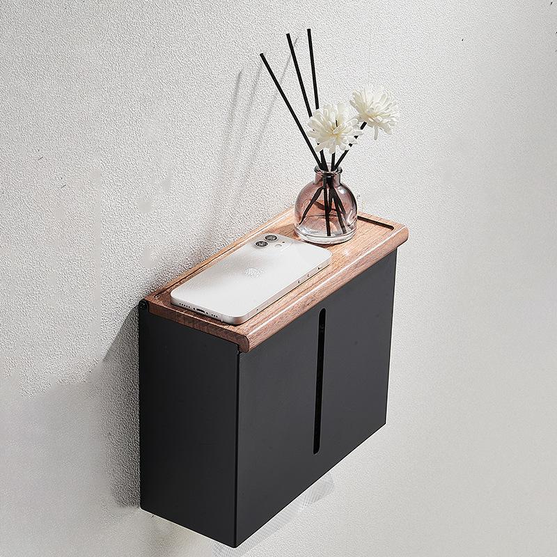 Toilet tissue holder wall mounted perforated paper box toilet kitchen bathroom hotel storage box accessories for bathroom