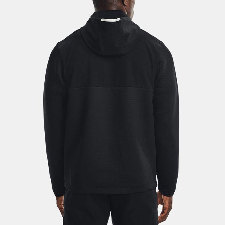 Under Armour Storm Daytona Full Zip Golf Повседневная куртка Мужская Верхняя одежда Черный 1366279-001