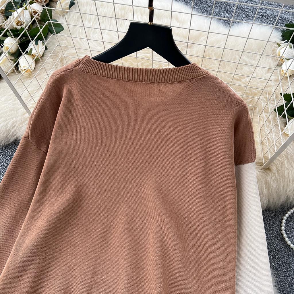 Autumn Winter Women Flower Pattern Knitted Sweater Trouser Two Piece Set O-neck Pullover Tops and Wide Leg Pant Tracksuit