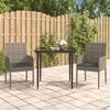 VidaXL 3pcs Garden Dining Set with Black and Grey Cushions, Dining Set, Dining Set 3185149