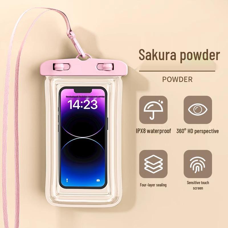 Водонепроницаемый чехол для телефона с сенсорным экраном и шейным ремешком для плавания, рафтинга и дождя - Делайте фотографии под водой