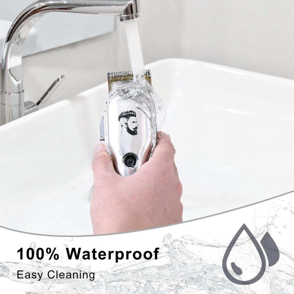 Машинка для стрижки волос с LСD-дисплеем профессиональная, 10 насадок