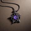 European and American Retro Style Devil's Eye Necklace Trendy Hip-hop Punk Pentagram Magic Pendant