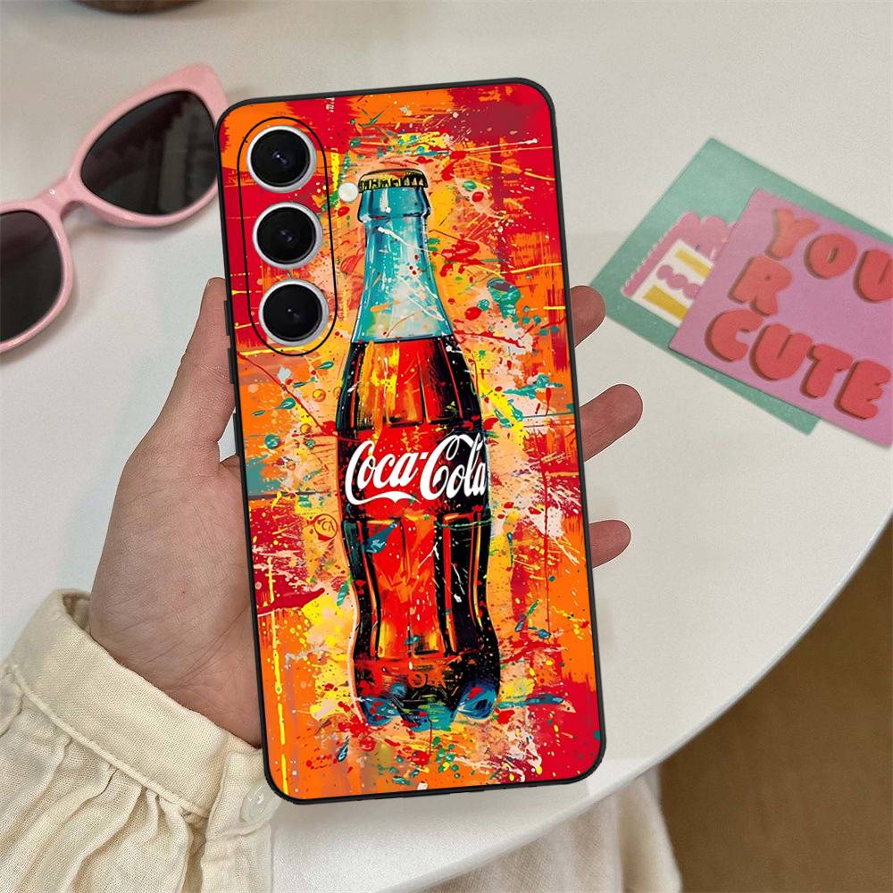 Чехол для телефона C-CocaS-Fashion Cola для Samsung S 24 Fe 25 Ultra Plus 20 Lite 21 30 22 23 24 22 Ultra 5G Fundas