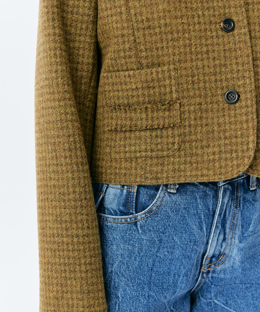 Aeditem Foche Tweed Jacket - Khaki