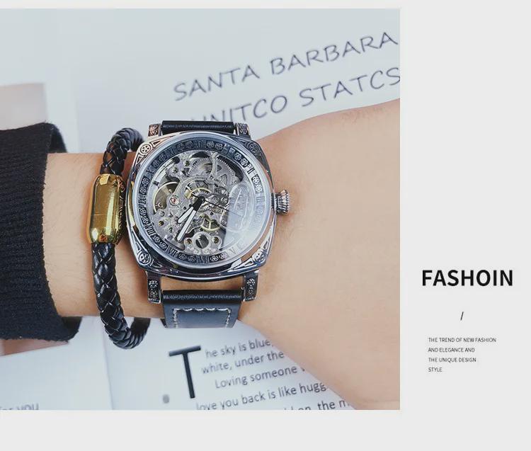 Мужские автоматические панк-часы Duke of Lorraine 8837 из нержавеющей стали