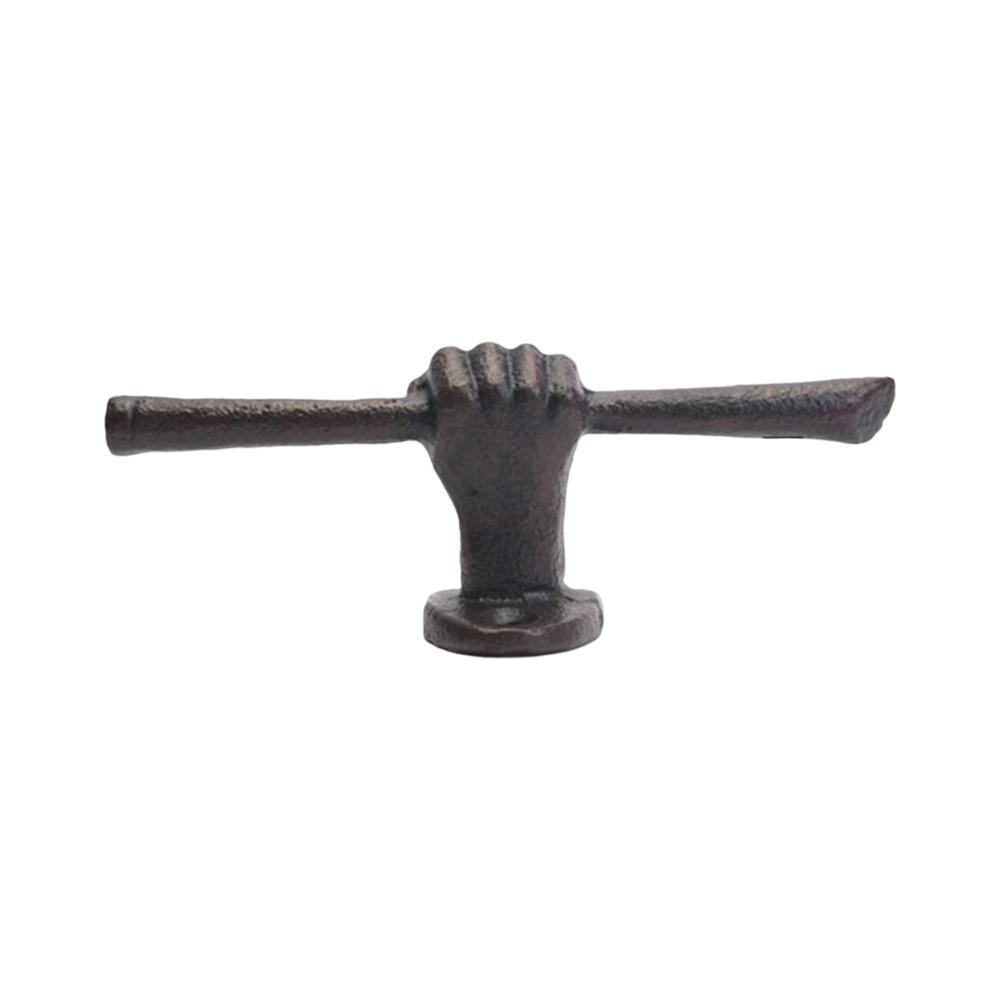 Unique Iron Hand Shape Holder Wall Mounted Decorative Muscle Arm Hook Heavy Duty Backpack Holder for Kitchen