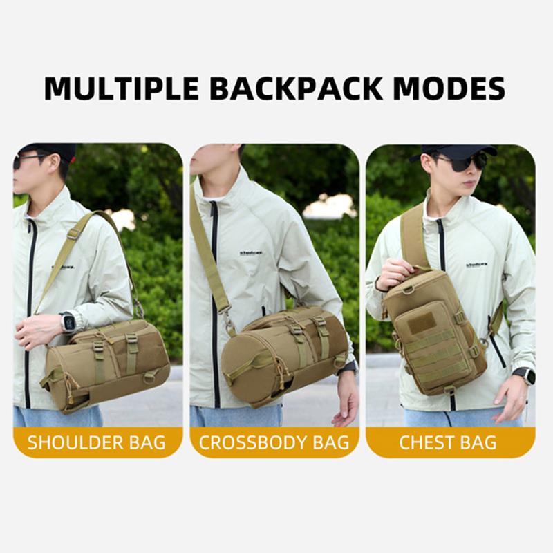 Тактическая альпинистская нагрудная сумка для мужчин, для пеших походов, кемпинга, рыбалки, велоспорта, на плечо, через плечо, спортивная, для активного отдыха, путешествий, тренировок, поясная сумка