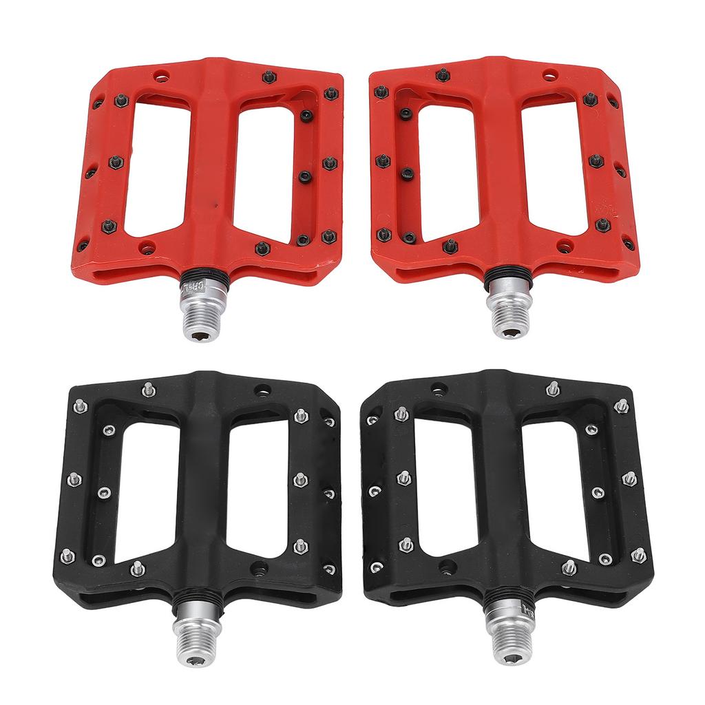 2 шт. велосипедные педали двухсторонние противоскользящие гвозди легкие нейлоновые высокоскоростные подшипники набор велосипедных педалей