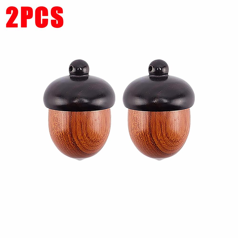 5/1Pcs Mini Wood Acorn Pendant Box Portable Rescue Pill Case Tablets Organizer Multi-purpose Storage Container DIY Acorn Pendant