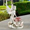 Resin Glass Ball Solar Flower Fairy Handicraft European and American Courtyard Home Tabletop Butterfly Elf Fun Ornaments