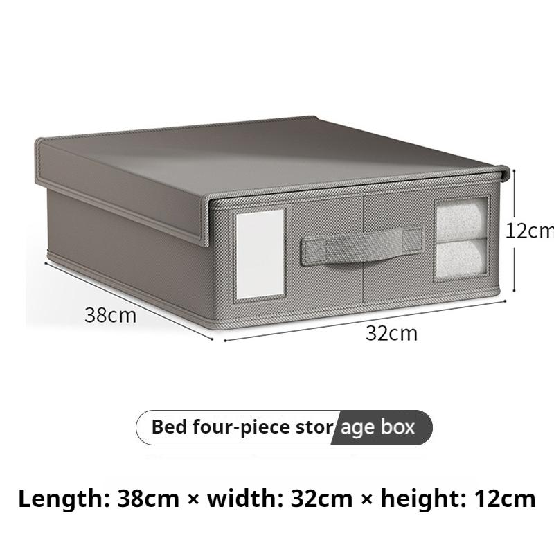 Коробка для хранения простыней, коробка из нетканого материала, дышащая, влагостойкая, складная коробка для хранения с ручкой для хранения постельных принадлежностей