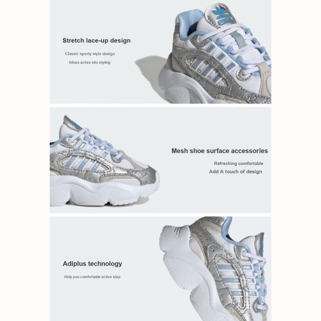 Hello Kitty x adidas Ozmillen Эластичные шнурки I Белый Светло-голубой Серый Детские кроссовки Облачно-белый Серо-один IF7030