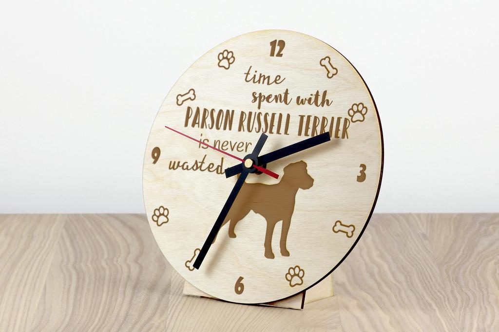 Parson Russell Terrier - clock with dog, wooden clock with engraving, personalised clock by Art-Dog