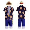 Косплей наряд One Piece в стиле Луффи, повседневная рубашка с коротким рукавом подсолнух, костюм для косплея, наряд для сценического выступления
