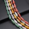Натуральный камень бусины с перегородкой зеленый авантюрин/агаты длинные каплевидные для изготовления ювелирных изделий DIY ожерелье браслет серьги аксессуар