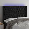 VidaXL LED Headboard Bedroom Furniture Double Bed Accessory Head of Bed Frame Interior Black 3124434